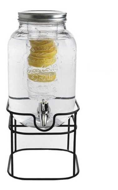 Frasco Crystal Rock Dispenser 4 Lts Con Infusor Y Soporte 0