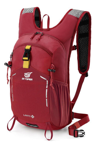 Mochila Para Senderismo 15l Impermeable Ligera Roja Skysper 0