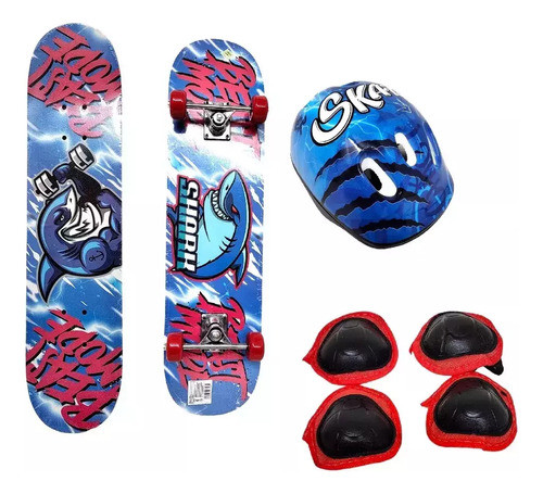 Set Mega Skate Casco Rodilleras Coderas En Bolso ELG 10104 0