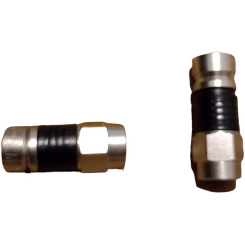 4 Conectores Rg6 Marca Pct Prensar Compresion Cable Coaxil 0
