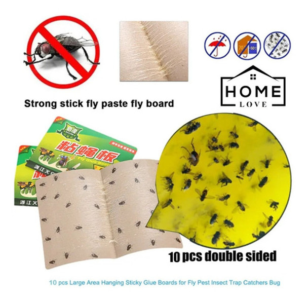 X10 Trampa Atrapa Mata Insecto Mosca Cucaracha Placa Adhesiv 0