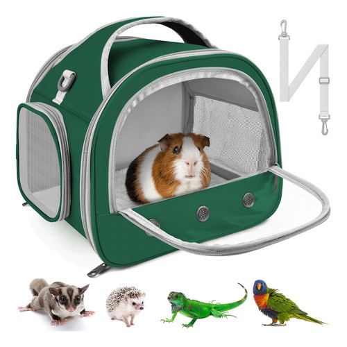 Bolsa De Viaje Portatil P/conejillos De Indias, Hamsters Ver 0