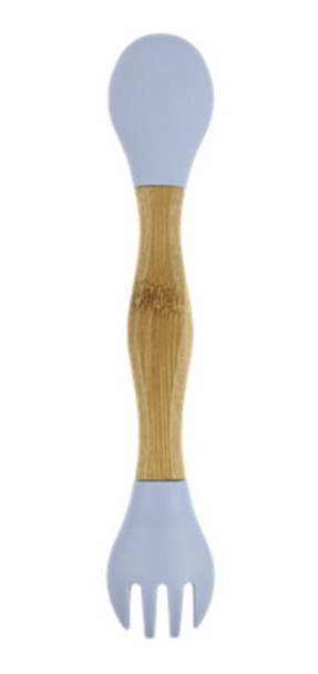 Talher Duplo De Bambu E Silicone Azul - Clingo 0