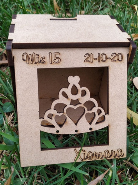 100 Cajas Souvenir Mdf Corona 0