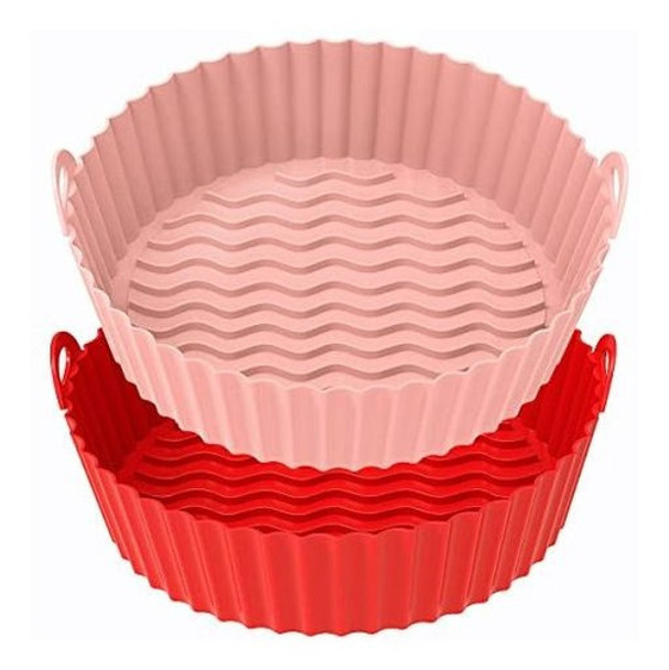 Cesta De Silicona Resistente Al Calor 2-pack Air Fryer 7.5 0 Cesta De Silicona Resistente Al Calor 2-pack Air Fryer 7.5 0