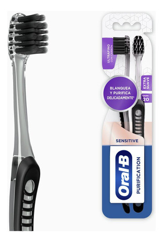 Cepillo Dental Purification Sensitive Suave Oral-b 2 Un. 0