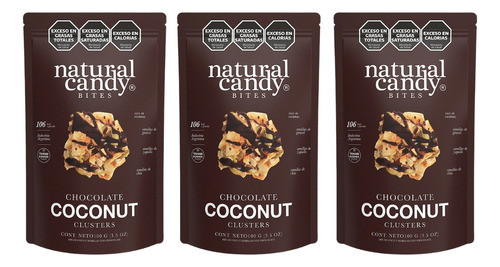 Pack X3 Snack Coconut Chocolate Natural Candy 100g 0