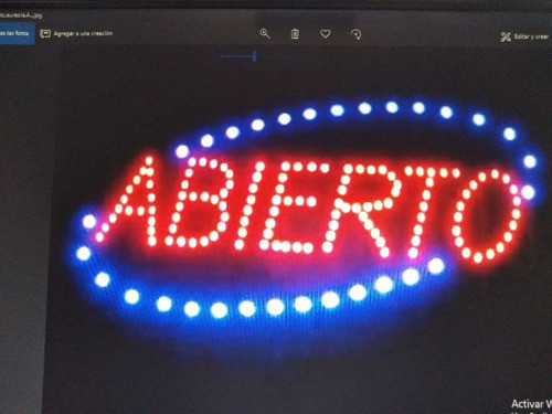 Cartel Led Abierto Import. X 10 - Rebajado 35% - 40 Palabras 0