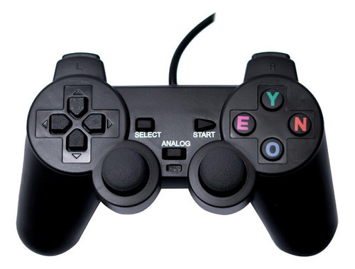 Controle Joystick Para Playstation 2 Preto Analógico Ps2 0