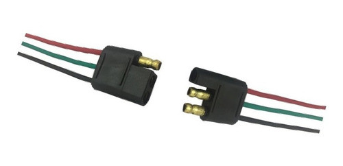 Conector Ficha De 3 Vías / Contactos, Goma Inyectada 0