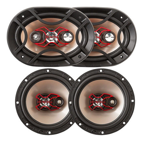 Kit Alto Falante Bravox Facil 6 + 6x9 69 Porta E Tampao 0