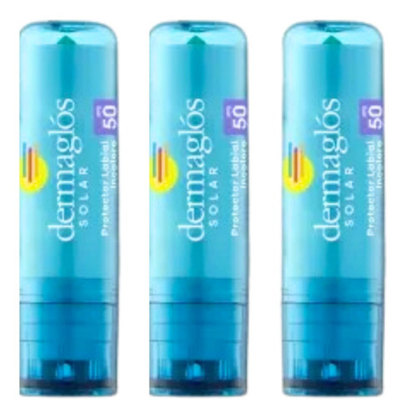 Combo X3 Dermaglos Protector Solar Labial Fps 50 3,4 Gr 0