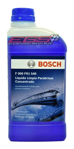 Liquido Sapito Limpia Parabrisas Bosch Concentrado 1lt Egs 0