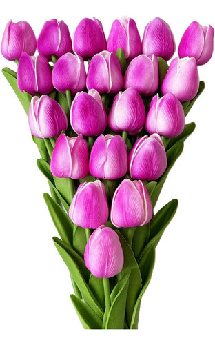Ukeler Tulipanes Flores Artificiales 24 Piezas Flores Falsas 0