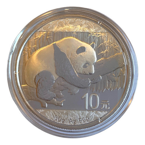 Moneda Plata 999 China Panda Año 2016 Sin Circular + Cápsula 0