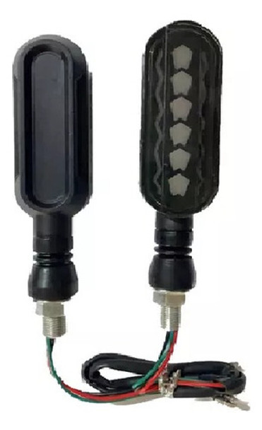 Kit X 2 Faros Moto Luz Led  Giro Secuencial + Posición Xls 0