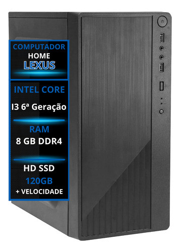 Computador I3 6100 Ddr4 8gb Ram Hd Ssd 120gb Pronto Pra Tudo 0