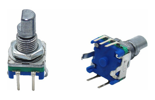 Kit 2 Potenciometro Rotativo Encoder 15mm Ec11 C/ Chave 0