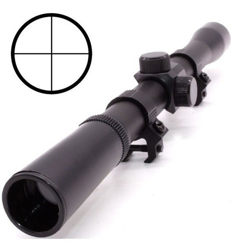 Luneta Mira Carabina 4x20 Com Trilho 11mm 0