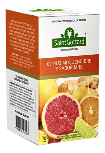 Citrus Mix, Jengibre Y Miel - 20 Saquitos 0