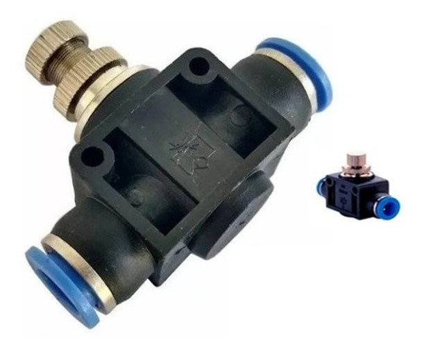 Regulador De Fluxo Em Linha Pneumática Tubo 12mm - 1 Peças 0