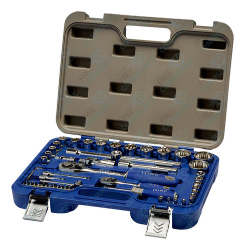 Caja De Bocallaves Mixtos Encastre 1/2 Y 1/4 53 Pzas Irimo 0