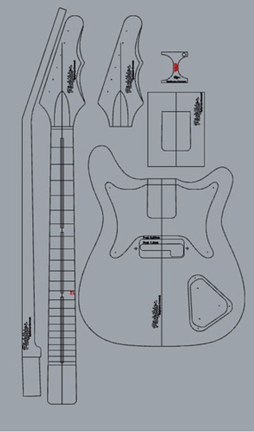 Plantilla Guitarra Coronet - Luthier - Mdf 6mm 0