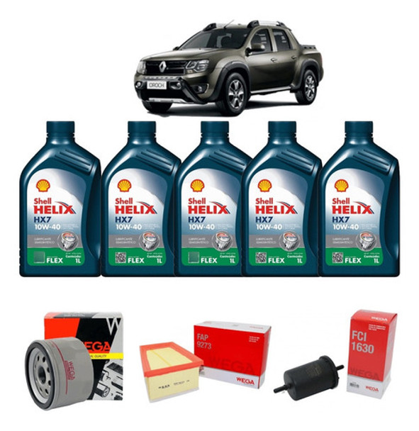 Kit Troca De Óleo Duster Oroch 1.6 16v Hx7 10w40 0