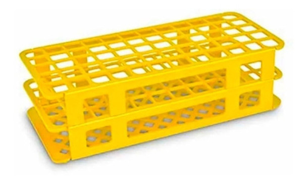 Rack Estante Plástica Amarela Para Tubos 16mm Com 60 Furos 0