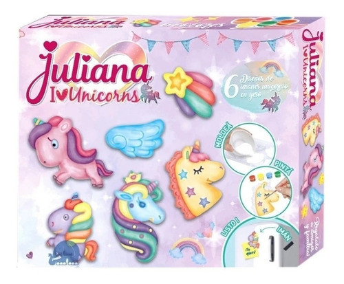 Juliana Unicornio Set Diseña Tu Imán Unicornio En Yeso 0