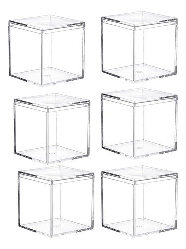 Mulianbox Caja De Acrílico Con Tapa Caja De Cubo Pequeña Tra 0