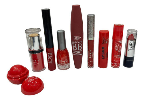 Combo De Maquillaje Rojo 0