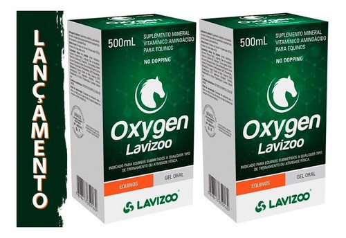 2 Oxygen Termogênico Lavizoo Equinos Alto Rendimento 500 Ml 0