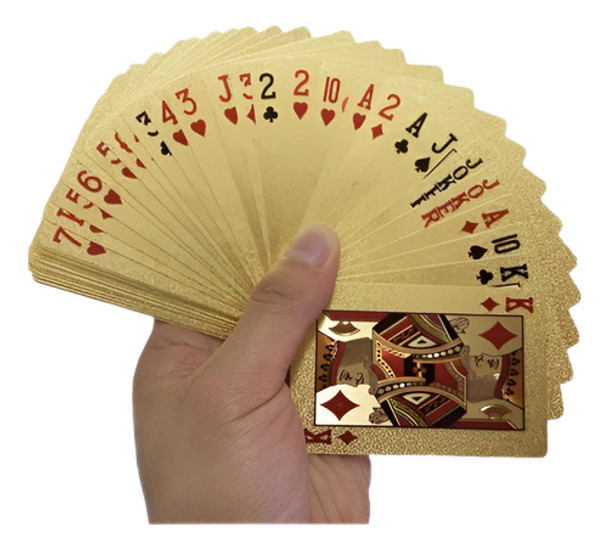 Cartas Naipes Póker Plástico Anti Agua Doradas 0 Cartas Naipes Póker Plástico Anti Agua Doradas 0