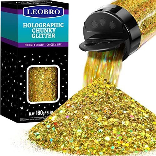 Glitter Grueso Escama 160g Dorado Laser 0 Glitter Grueso Escama 160g Dorado Laser 0