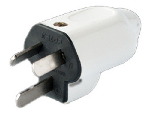 Ficha Bipolar 10 Amp C/tierra Blanca Kalop 0