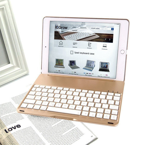 7 Colores Led Retroiluminado Teclado Para iPad Pro 9.7 Pulga 0