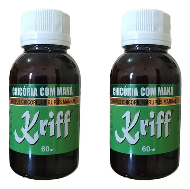 Kit Com 2 Xarope De Chicória Com Maná Kriff 60ml 0
