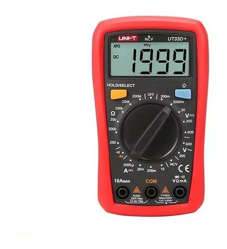 Uni-t Multímetro Digital Compacto Ut33d+ Plus Ut33d 0