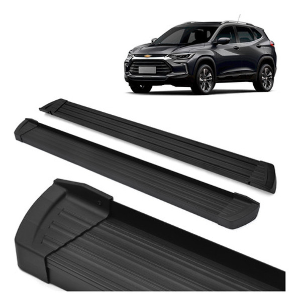 Estribo Lateral Slim Aluminio Preto Tracker Lt Ltz 2024 0