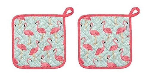 Now Designs Basic Potholders Conjunto De Dos Flamencos 0