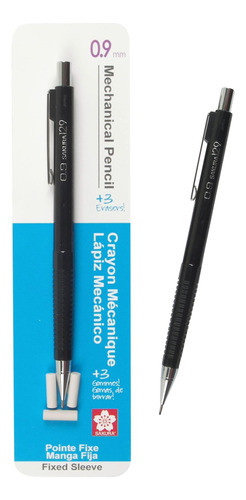 Sakura Portaminas 0,9 Mm Portaminas Con 3 Recambios Borrador 0