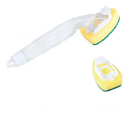2 X Cepillo Esponja Dispenser Detergente Limpieza Lavaplato 0