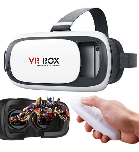 Set Gafas Lentes Realidad Virtual Vr 3d + Control 360 Full ! 0
