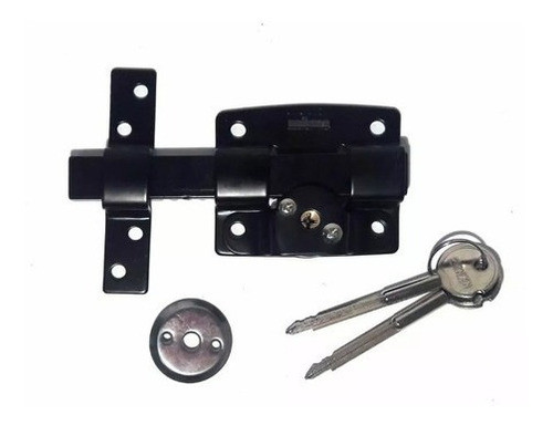 Cerrojo Pasador Llave Cruz Bronzen 805 Negro Calidad Casa 0