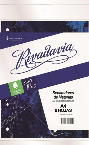 Separadores De Materias Rivadavia A4 6 Posiciones 0