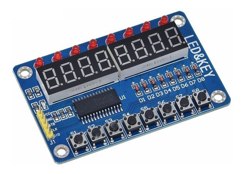Display Tm1638 7 Segmentos 8x7 - 8 Caracteres Led&key 0