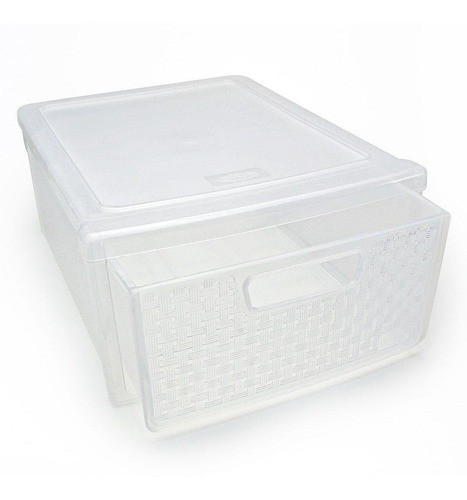Gaveteiro Modular Empilhável Rattan Transp 26,5x33cm 0