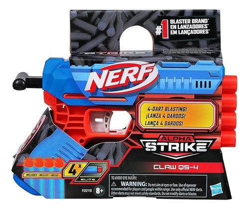 Lança Dardos Nerf Alpha Strike Claw Qs-4  -  Hasbro 0