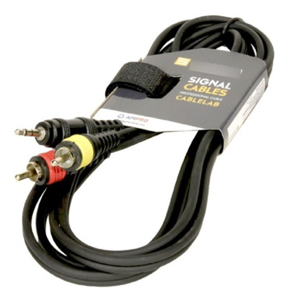 Cable 2 Rca Macho A 1 Mini Plug 3,5 2 Mts Stagelab Mp-rca-2m 0
